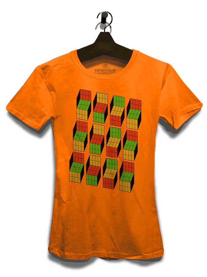 big-bang-theory-rubiks-cube-damen-t-shirt orange 3