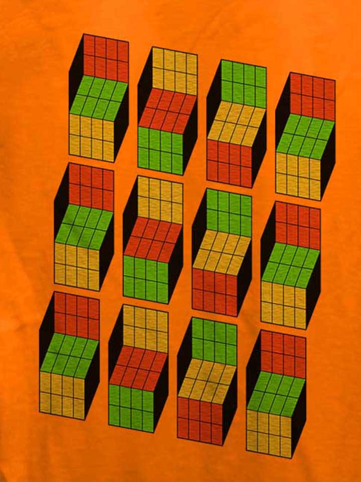 big-bang-theory-rubiks-cube-damen-t-shirt orange 4