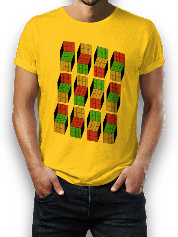 Big Bang Theory Rubiks Cube T-Shirt gelb L