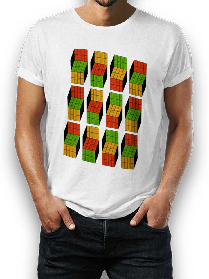 Big Bang Theory Rubiks Cube Kinder T-Shirt weiss 110 / 116