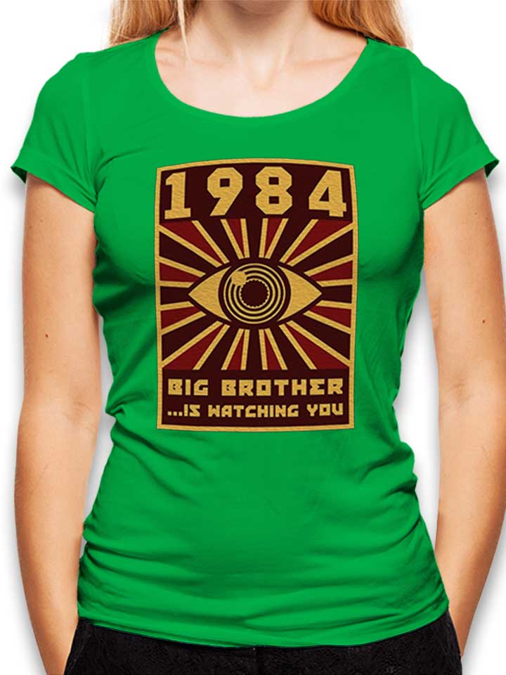 Big Brother 1984 T-Shirt Donna verde L