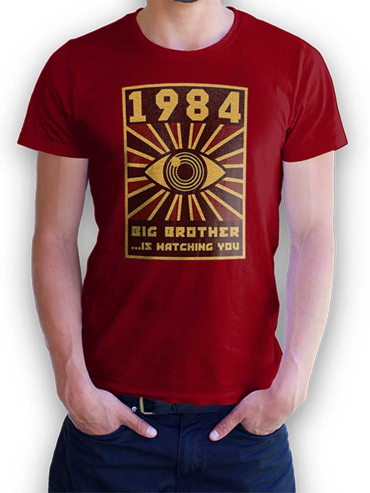 Big Brother 1984 T-Shirt bordeaux L