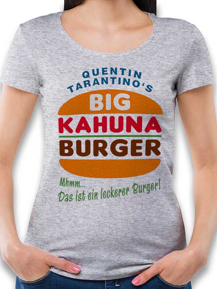 big-kahuna-burger-tarantino-damen-t-shirt grau-meliert 1
