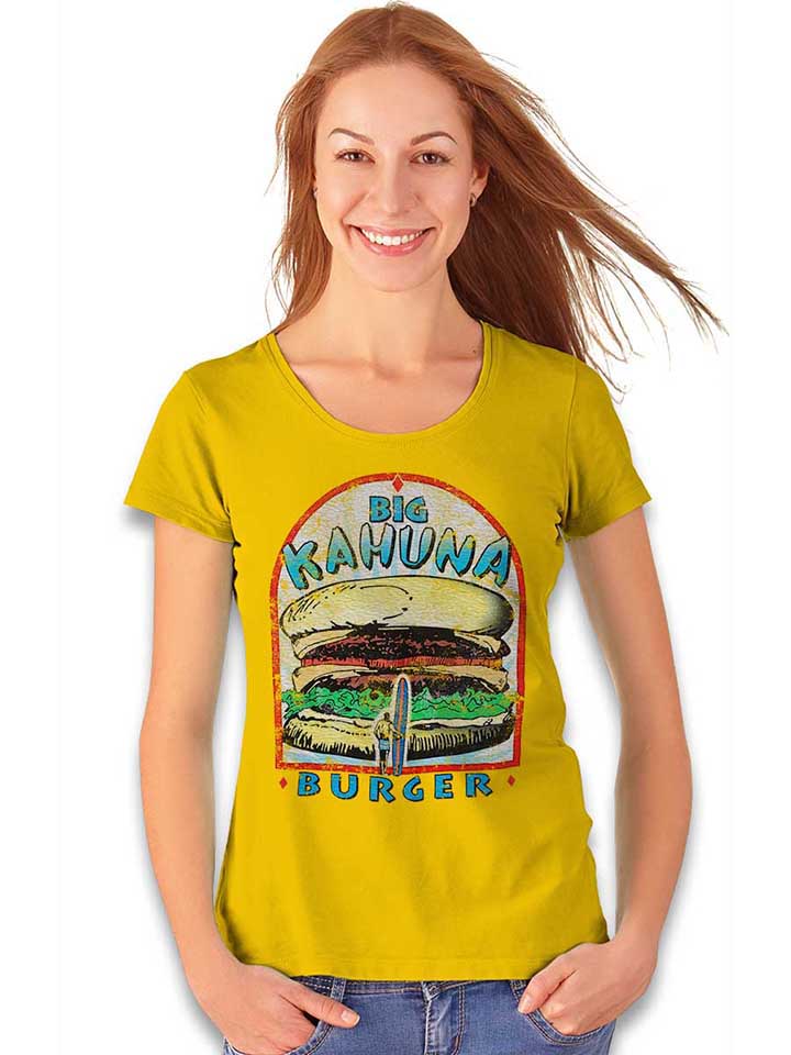 big-kahuna-burger-vintage-damen-t-shirt gelb 2