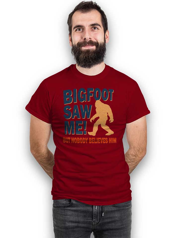 bigfoot-saw-me-t-shirt bordeaux 2