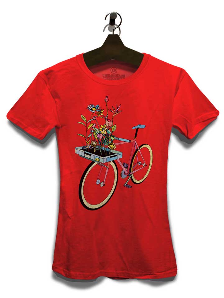 bike-and-flowers-damen-t-shirt rot 3