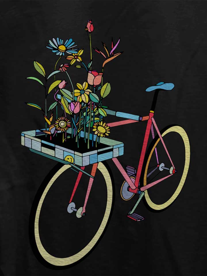 bike-and-flowers-damen-t-shirt schwarz 4