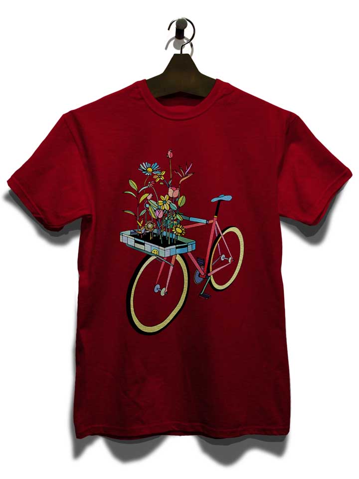 bike-and-flowers-t-shirt bordeaux 3