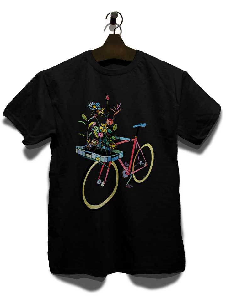 bike-and-flowers-t-shirt schwarz 3