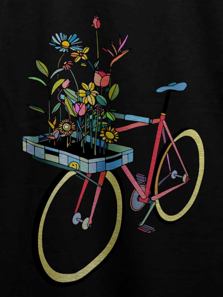 bike-and-flowers-t-shirt schwarz 4