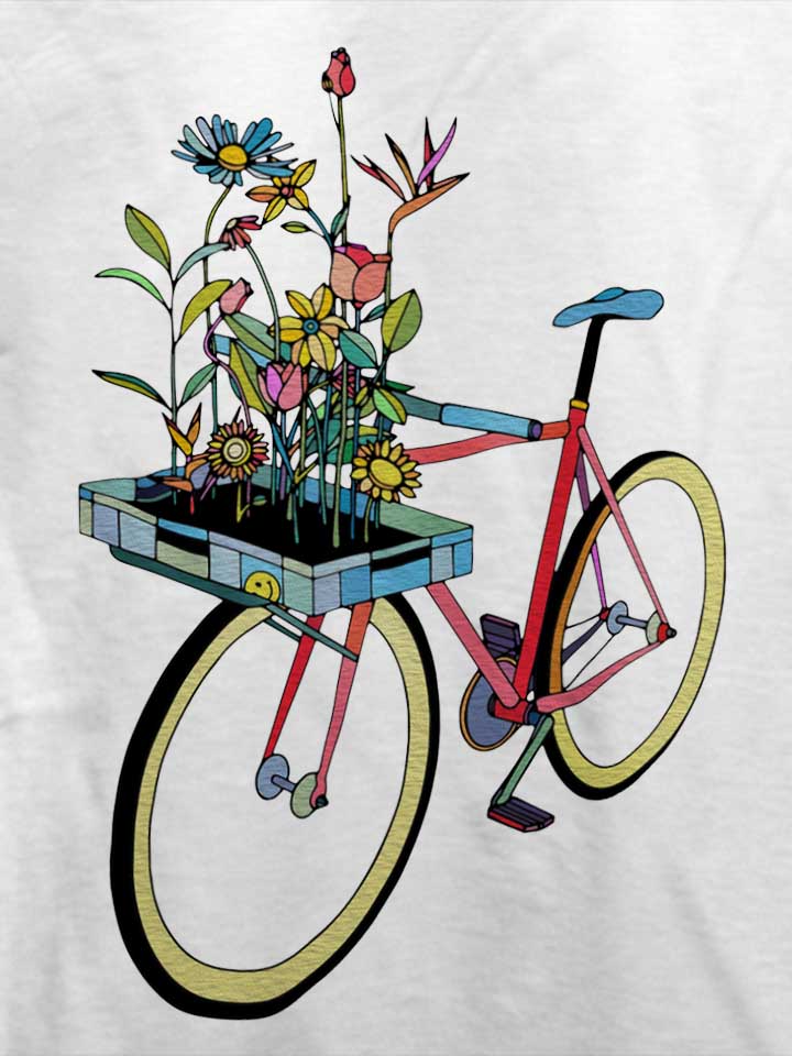 bike-and-flowers-t-shirt weiss 4