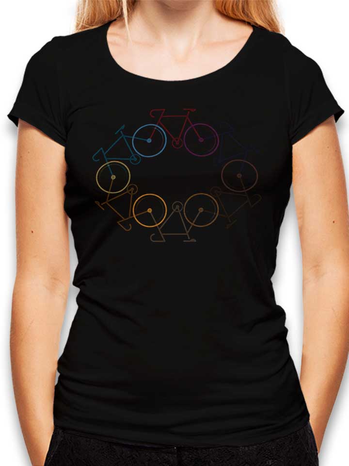 bike-around-the-world-damen-t-shirt schwarz 1
