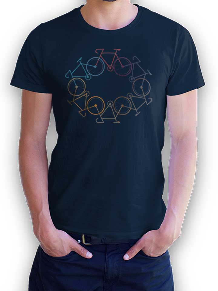 Bike Around The World Camiseta azul-marino L