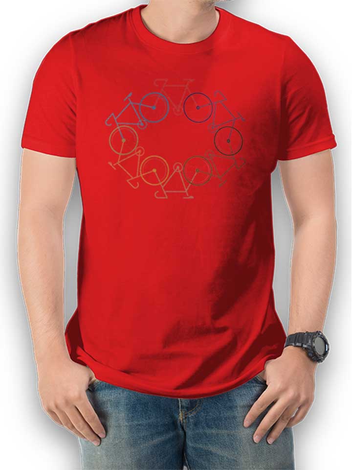 Bike Around The World T-Shirt rot L