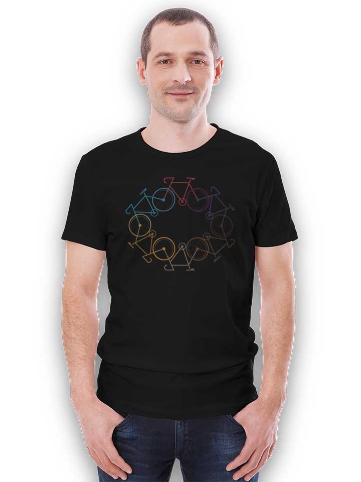 bike-around-the-world-t-shirt schwarz 2
