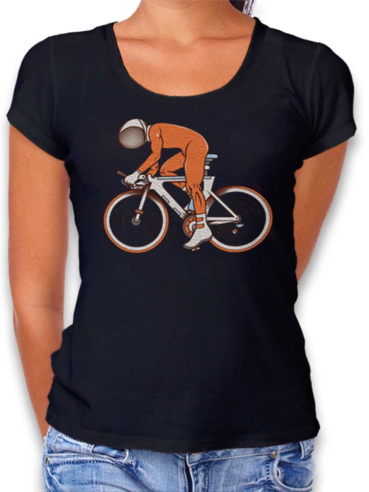 bike-astonaut-damen-t-shirt schwarz 1
