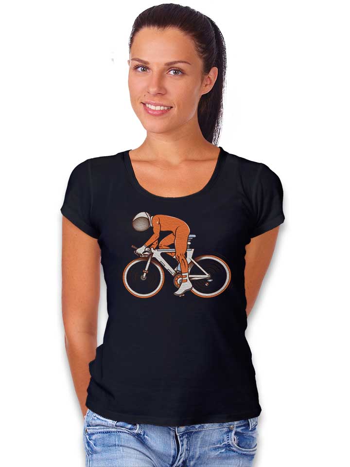 bike-astonaut-damen-t-shirt schwarz 2