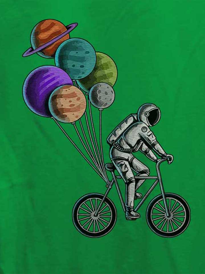 bike-astronaut-planet-baloons-damen-t-shirt gruen 4