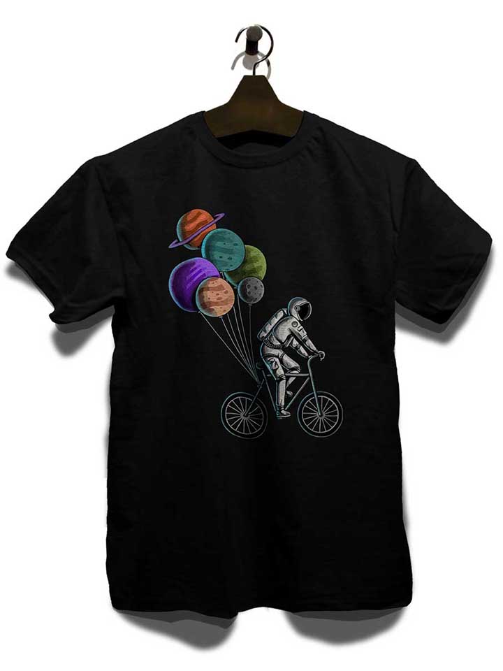bike-astronaut-planet-baloons-t-shirt schwarz 3