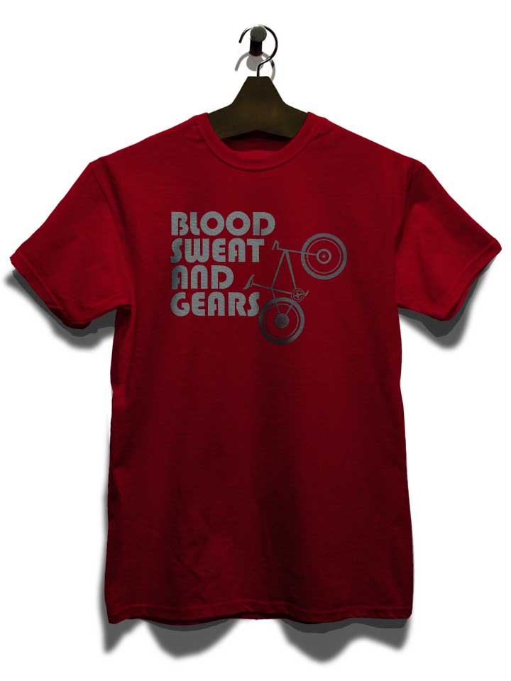 bike-blood-sweat-and-gears-t-shirt bordeaux 3