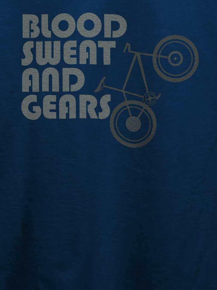 bike-blood-sweat-and-gears-t-shirt dunkelblau 4