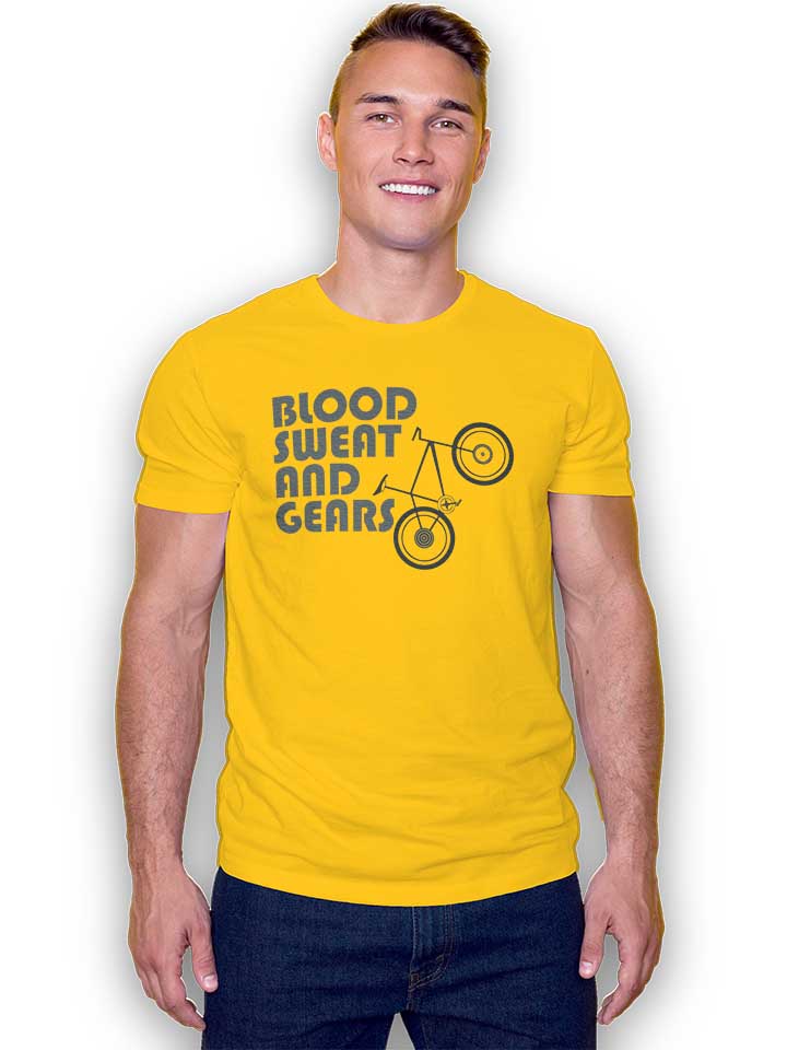 bike-blood-sweat-and-gears-t-shirt gelb 2