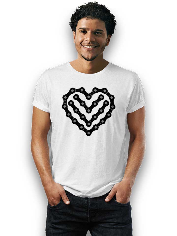 bike-chain-heart-t-shirt weiss 2