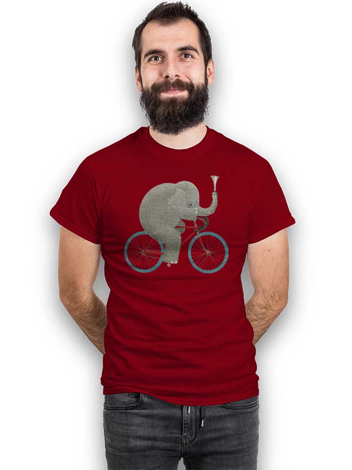 bike-elephant-t-shirt bordeaux 2