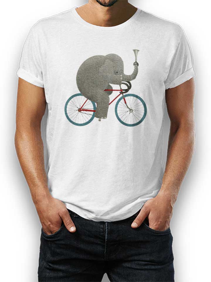 Bike Elephant T-Shirt weiss L