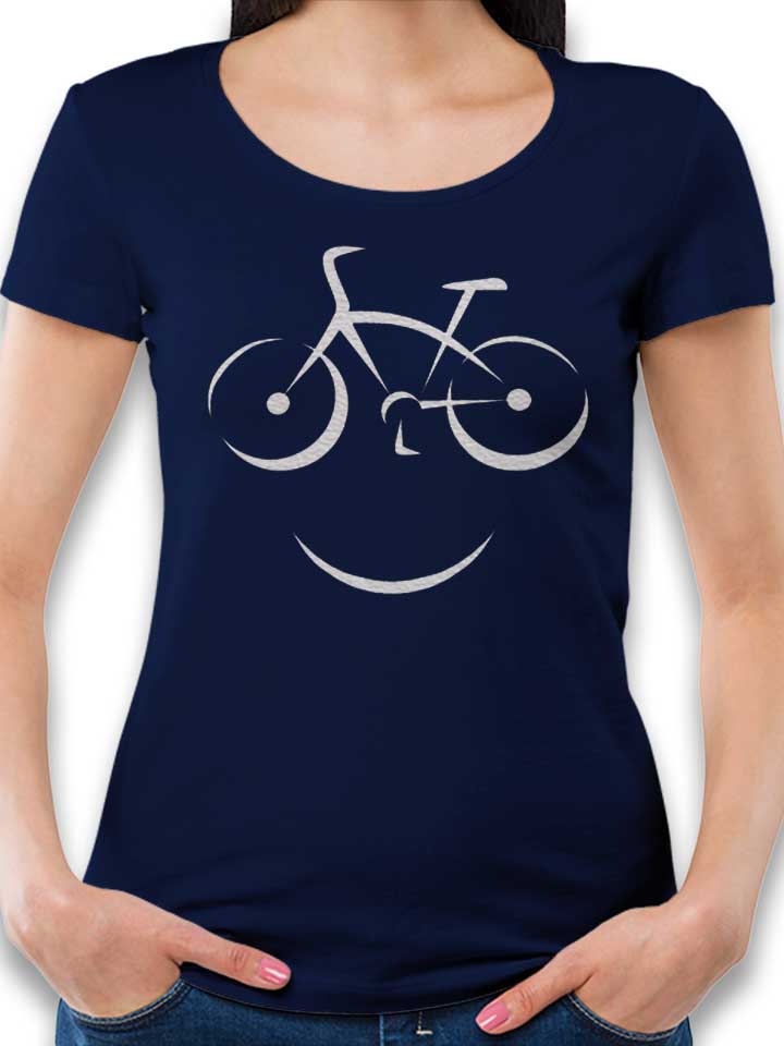 Bike Smile Damen T-Shirt dunkelblau L
