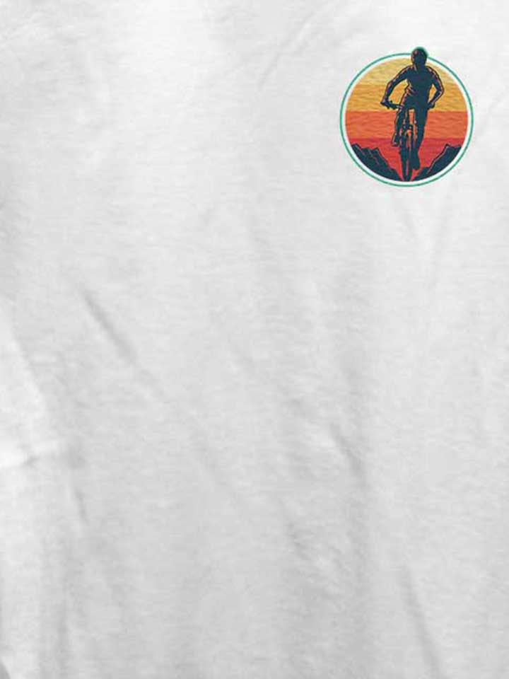 biker-sunset-mountain-chest-print-damen-t-shirt weiss 4
