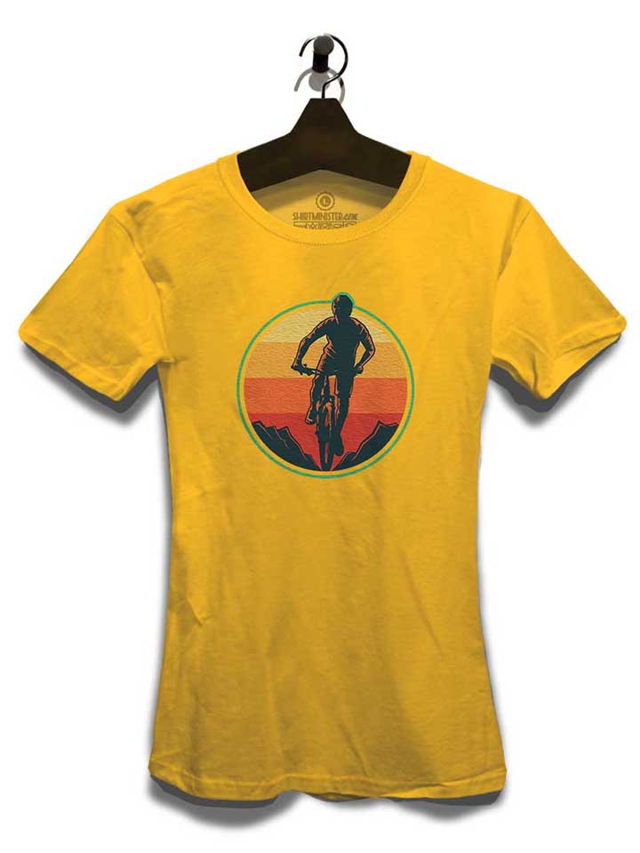 biker-sunset-mountain-damen-t-shirt gelb 3