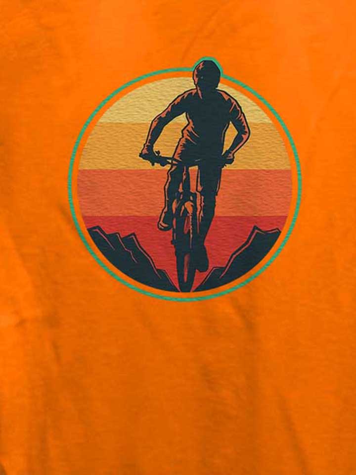 biker-sunset-mountain-damen-t-shirt orange 4