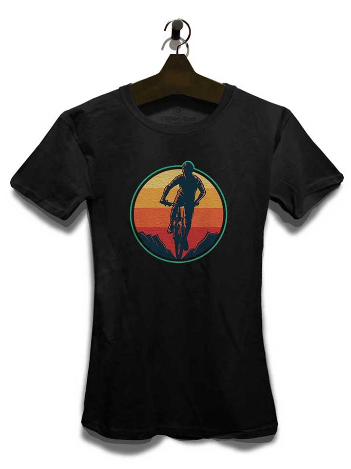 biker-sunset-mountain-damen-t-shirt schwarz 3