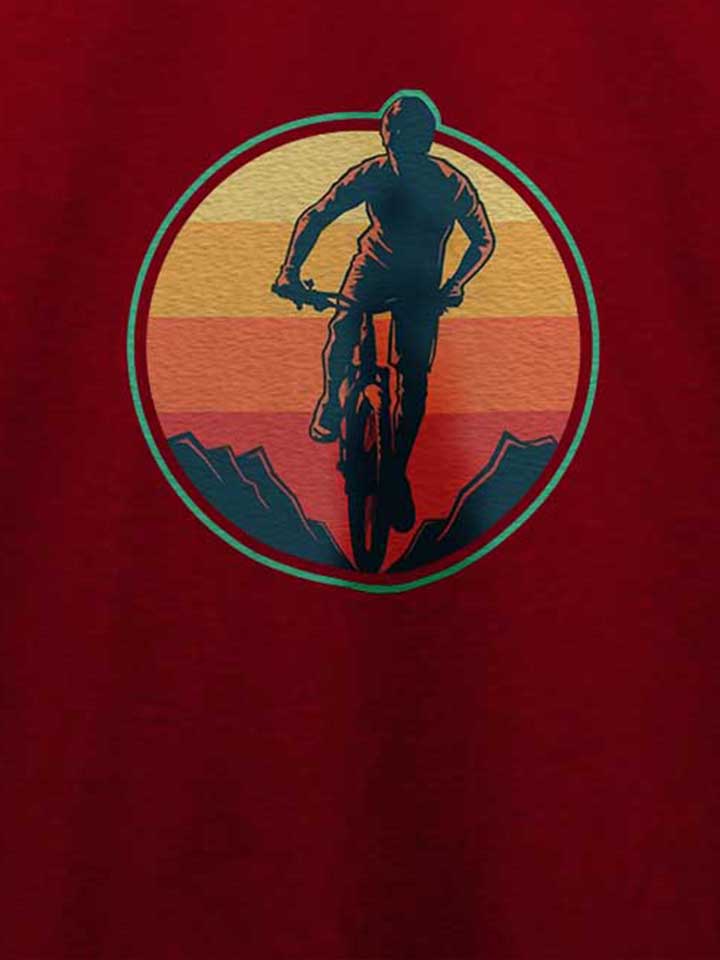biker-sunset-mountain-t-shirt bordeaux 4