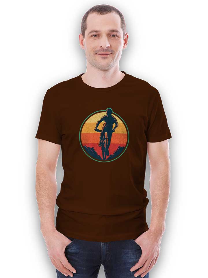 biker-sunset-mountain-t-shirt braun 2