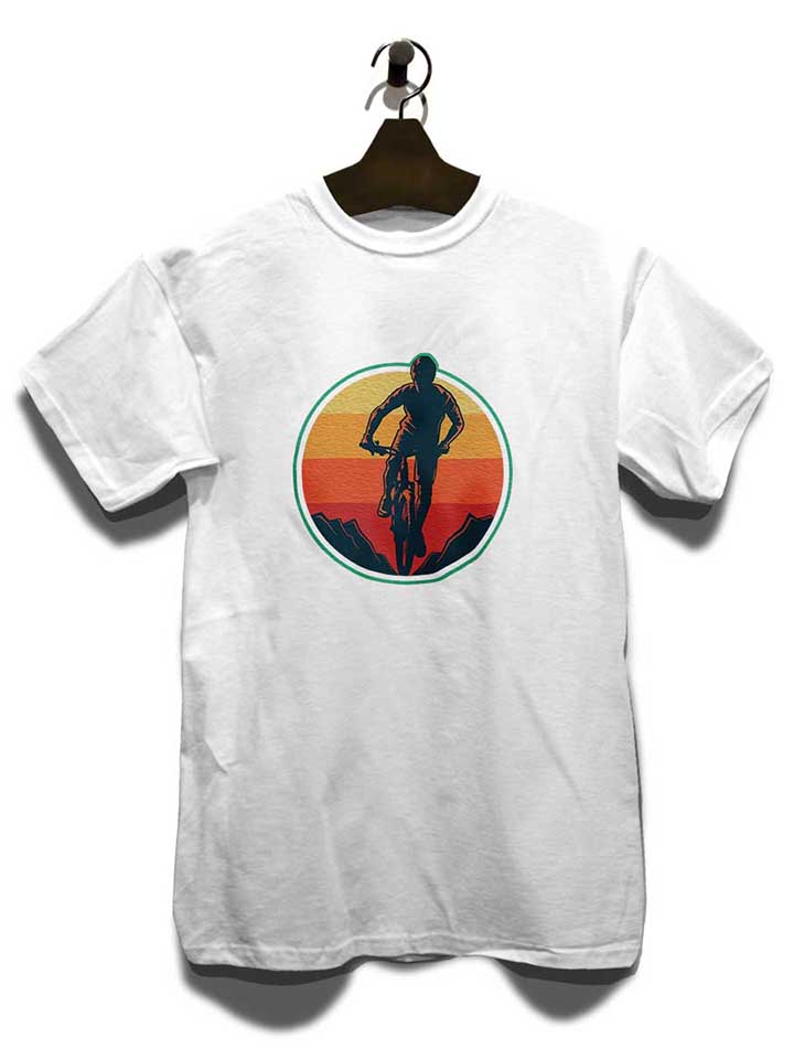 biker-sunset-mountain-t-shirt weiss 3
