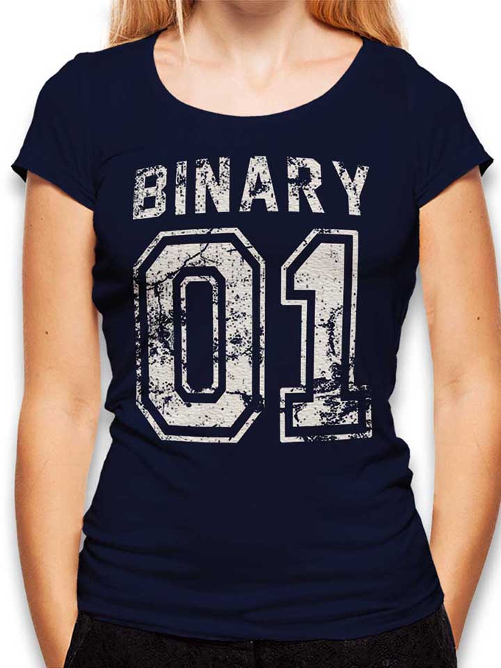 binary-01-damen-t-shirt dunkelblau 1