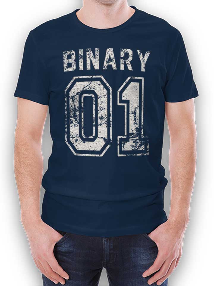 binary-01-t-shirt dunkelblau 1