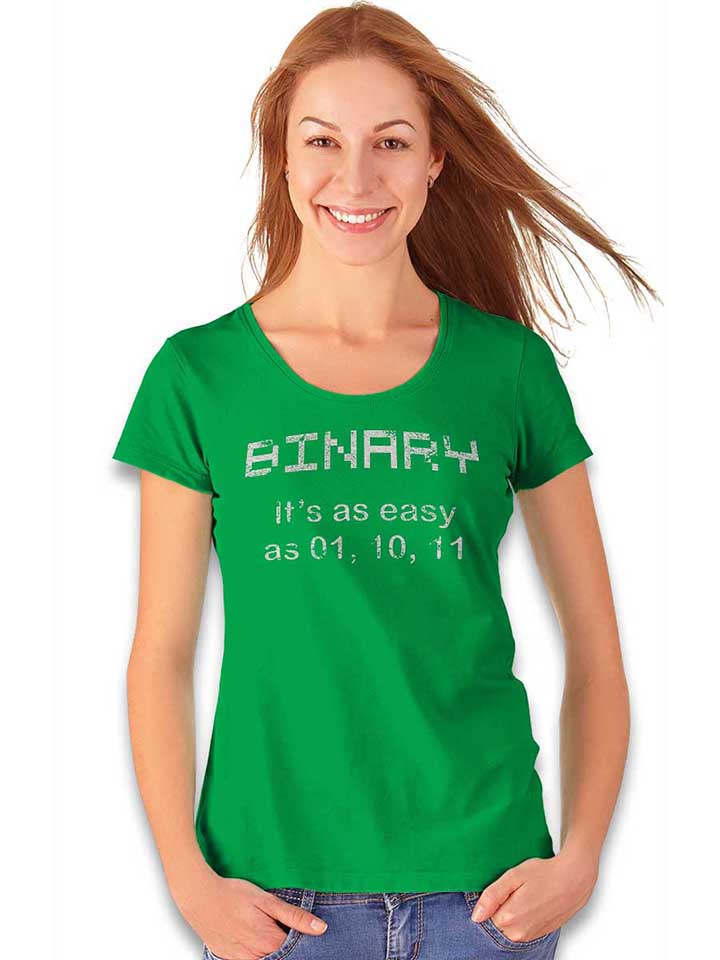 binary-its-easy-as-01-10-11-vintage-damen-t-shirt gruen 2