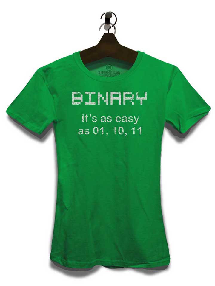 binary-its-easy-as-01-10-11-vintage-damen-t-shirt gruen 3