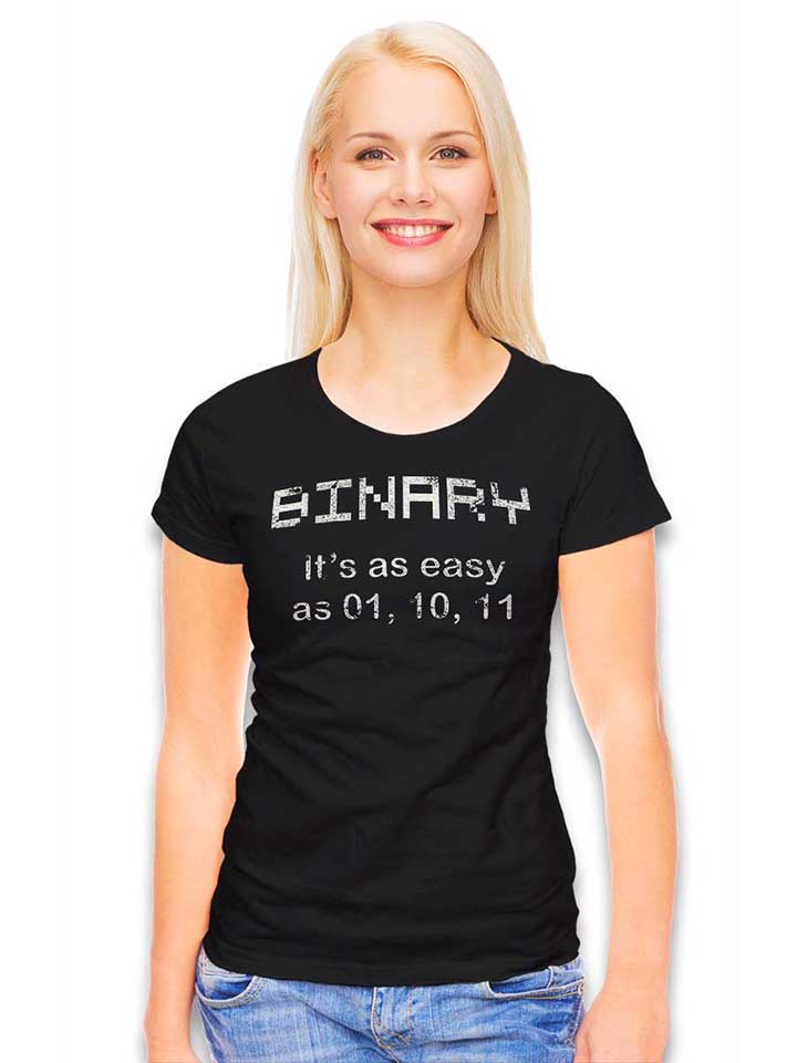 binary-its-easy-as-01-10-11-vintage-damen-t-shirt schwarz 2