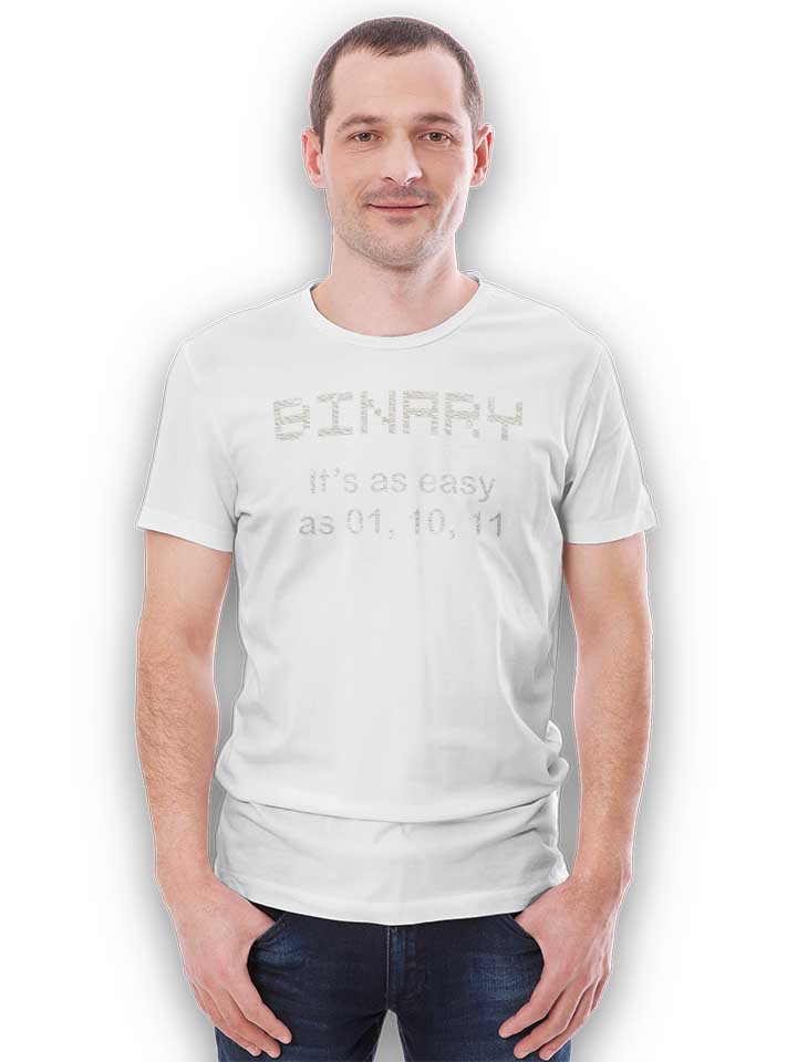 binary-its-easy-as-01-10-11-vintage-t-shirt weiss 2