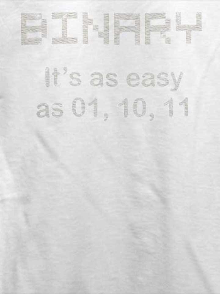 binary-its-easy-as-01-10-11-vintage-t-shirt weiss 4