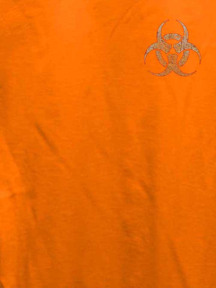 biohazard-vintage-chest-print-damen-t-shirt orange 4