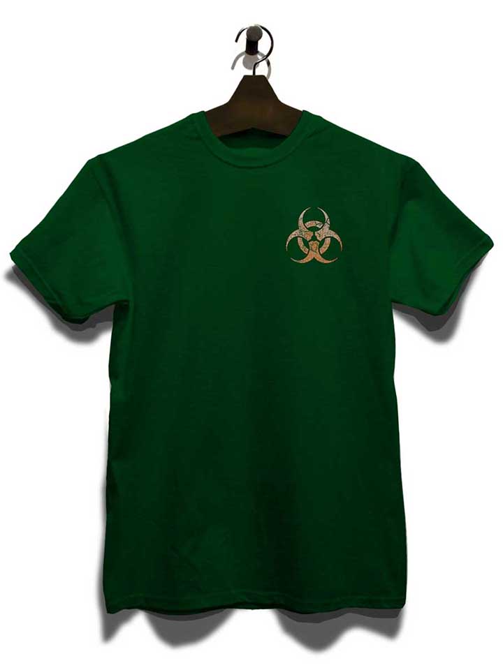 biohazard-vintage-chest-print-t-shirt dunkelgruen 3