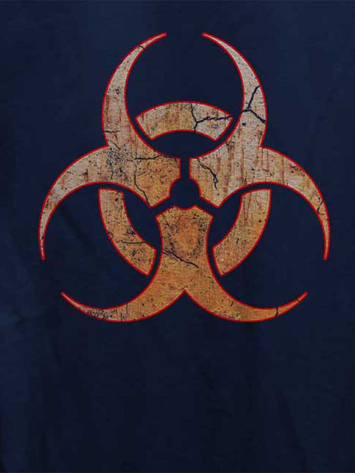 biohazard-vintage-damen-t-shirt dunkelblau 4