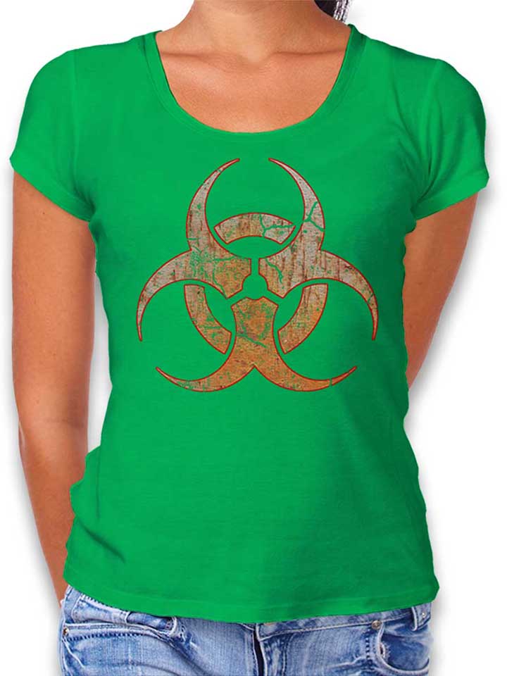biohazard-vintage-damen-t-shirt gruen 1