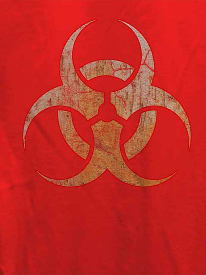 biohazard-vintage-damen-t-shirt rot 4
