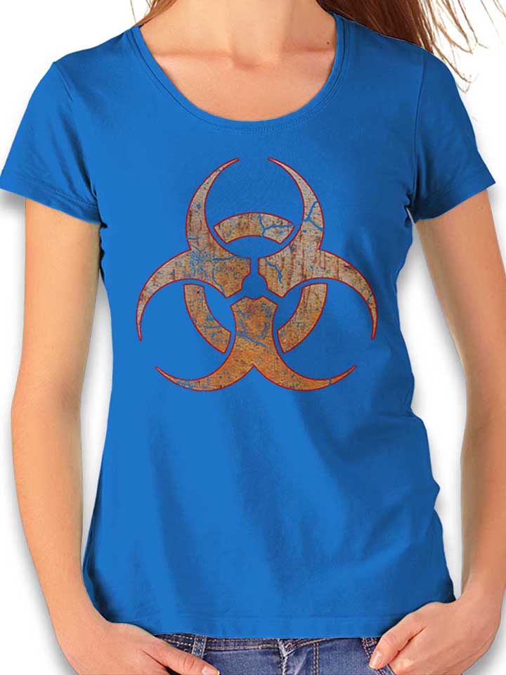 Biohazard Vintage T-Shirt Femme bleu-roi L